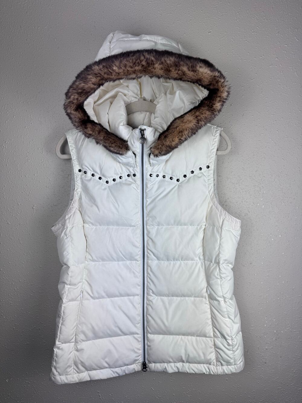 Roper Down Puffer Vest White Womens size Large